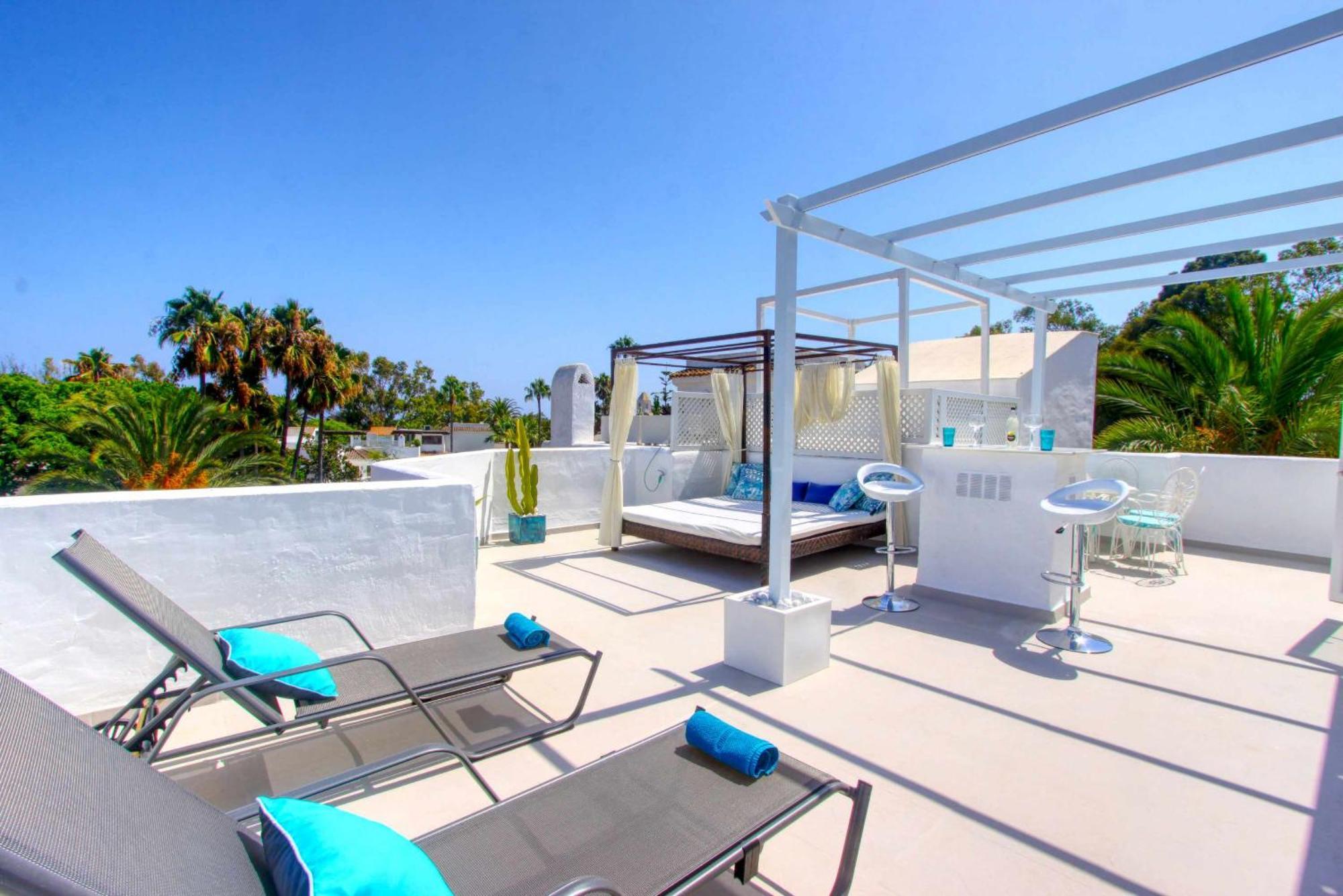 1108 Beachfront 2 Apartments With Roofterrace 80Mtrgt Beach 3 Pools 마르베야 외부 사진